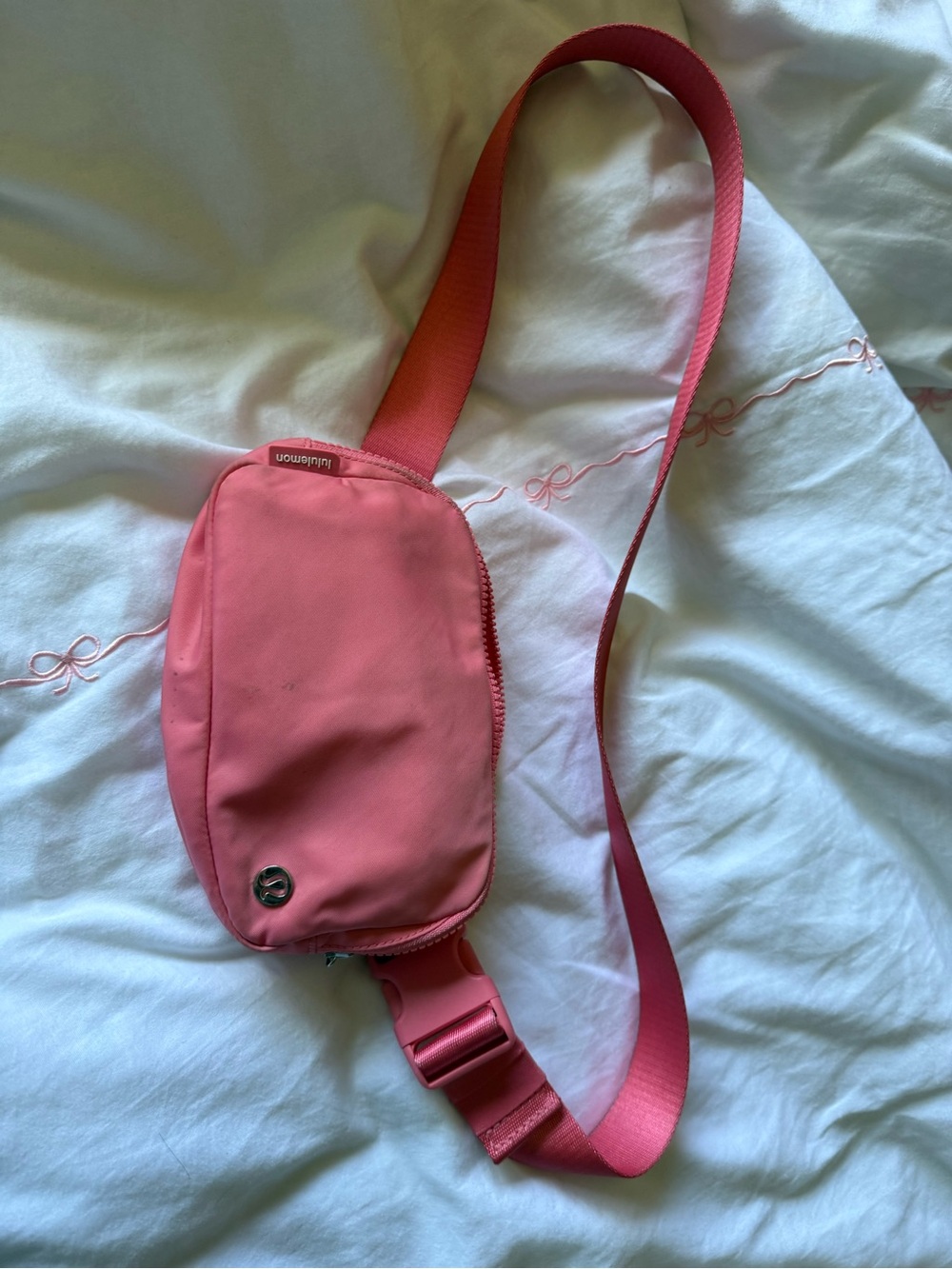 lululemon athletica Coral Pink Crossbody Sling Bag
